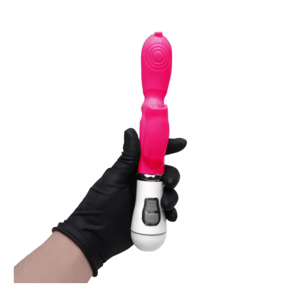 VIBRADOR COM ESTIMULADOR CLITORIANO 12 MODOS DE VIBRAÇÃO À PILHA (NÃO INCLUSA) - Imagem 2