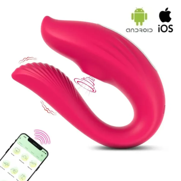 VIBRADOR SUGADOR DE CLITÓRIS E PONTO G 7 MODOS DE VIBRAÇÃO USB BLUETOOTH VIA APLICATIVO - Image 4