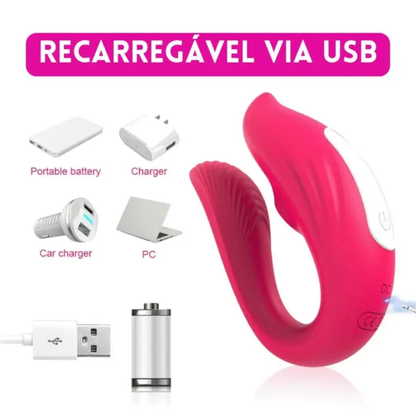 VIBRADOR SUGADOR DE CLITÓRIS E PONTO G 7 MODOS DE VIBRAÇÃO USB BLUETOOTH VIA APLICATIVO - Image 7