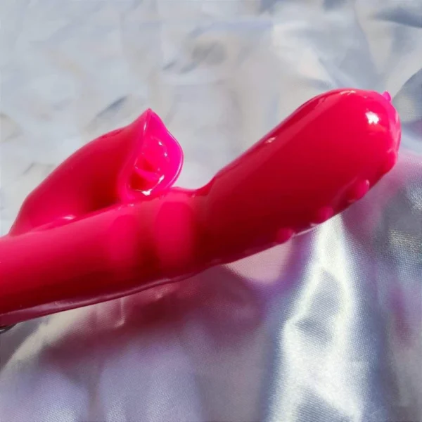 VIBRADOR COM ESTIMULADOR CLITORIANO 12 MODOS DE VIBRAÇÃO À PILHA (NÃO INCLUSA) - Imagem 5