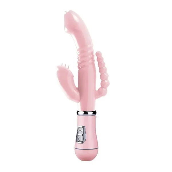 VIBRADOR COM ESTIMULADOR CLITORIANO 12 MODOS DE VIBRAÇÃO À PILHA (NÃO INCLUSA) - Imagem 9