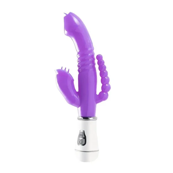 VIBRADOR COM ESTIMULADOR CLITORIANO 12 MODOS DE VIBRAÇÃO À PILHA (NÃO INCLUSA) - Imagem 10