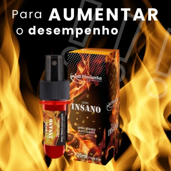SPRAY LUBRIFICANTE TÉRMICO MUITO QUENTE LA PIMIENTA DARK INSANO 20ML - Imagem 5