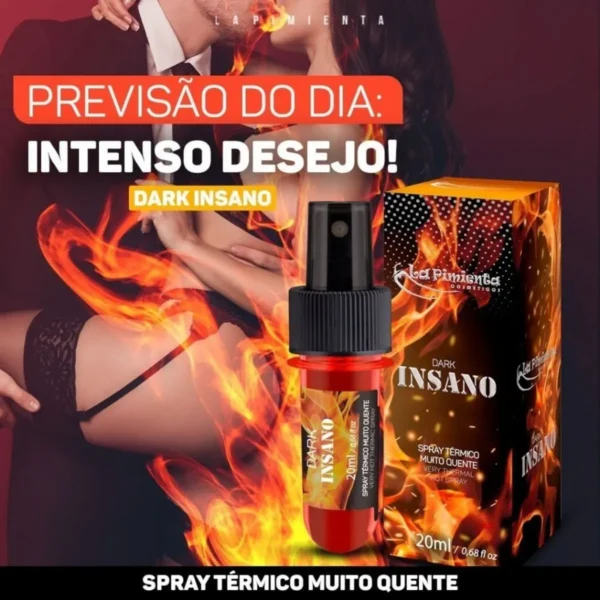 SPRAY LUBRIFICANTE TÉRMICO MUITO QUENTE LA PIMIENTA DARK INSANO 20ML - Imagem 6