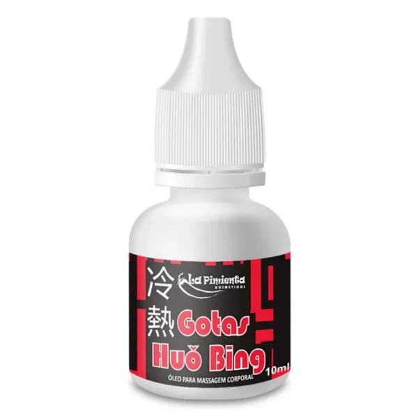 ÓLEO LUBRIFICANTE TÉRMICO EXCITANTE INTENSO PARA MASSAGEM LA PIMIENTA GOTA ORIENTAL HUO BING 10ML