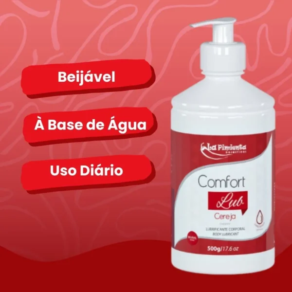 GEL LUBRIFICANTE BEIJÁVEL LA PIMIENTA CONFORT LUB EMBALAGEM ECONÔMICA 500G 8 AROMAS - Image 2