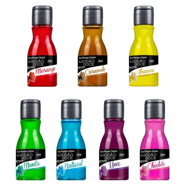 ÓLEO TÉRMICO BEIJÁVEL COM SENSAÇÃO HOT LA PIMIENTA ALGODÃO DOCE 35ML 6 AROMAS