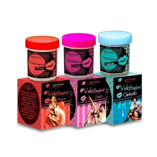 VELA BEIJÁVEL HIDRATANTE LA PIMIENTA 45G 3 AROMAS