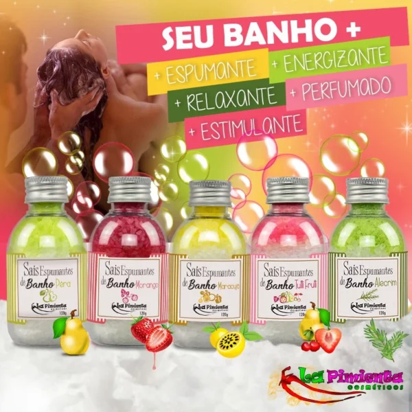 SAIS ESPUMANTES DE BANHO LA PIMIENTA 135G 5 AROMAS - Imagem 5