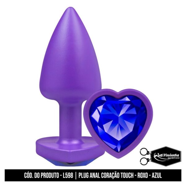 PLUG ANAL LA PIMIENTA LINHA TOUCH CORAÇÃO 4 CORES - Imagem 8