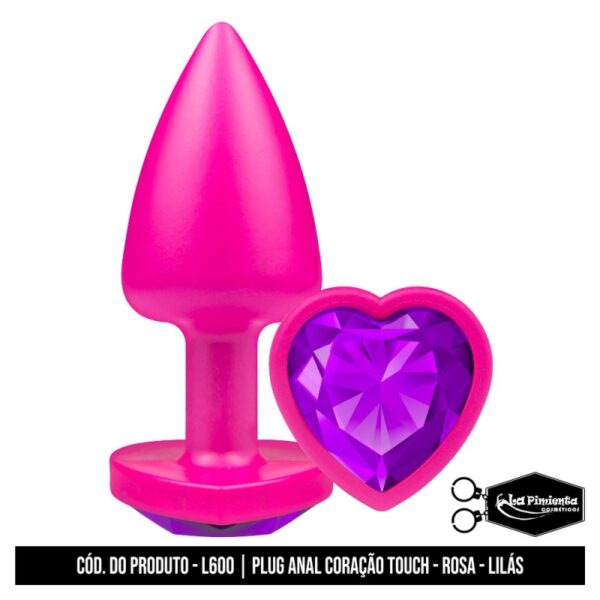 PLUG ANAL LA PIMIENTA LINHA TOUCH CORAÇÃO 4 CORES - Imagem 14