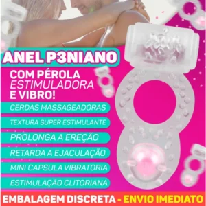 ANEL PENIANO COM VIBRADOR E PÉROLA ESTIMULADORA LA PIMIENTA
