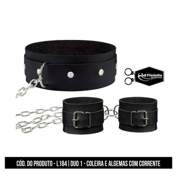 KIT DUO 1 ALGEMAS E COLEIRA COM CORRENTE LA PIMIENTA - Imagem 2