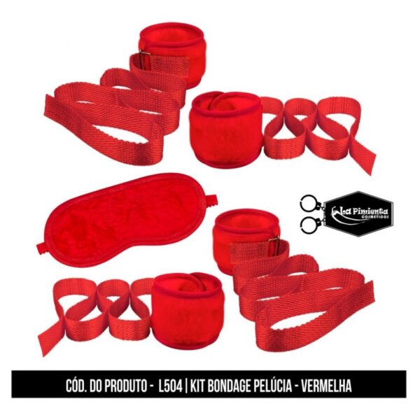 KIT BONDAGE EM PELÚCIA LA PIMIENTA 5 CORES - Imagem 3