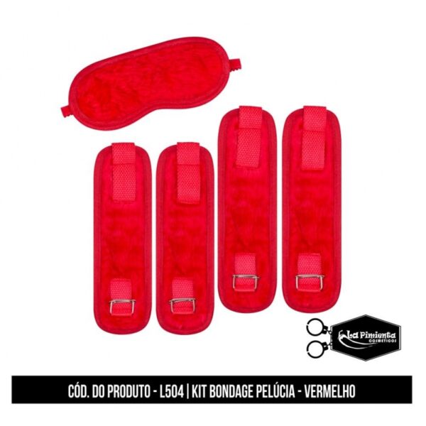KIT BONDAGE EM PELÚCIA LA PIMIENTA 5 CORES - Imagem 4