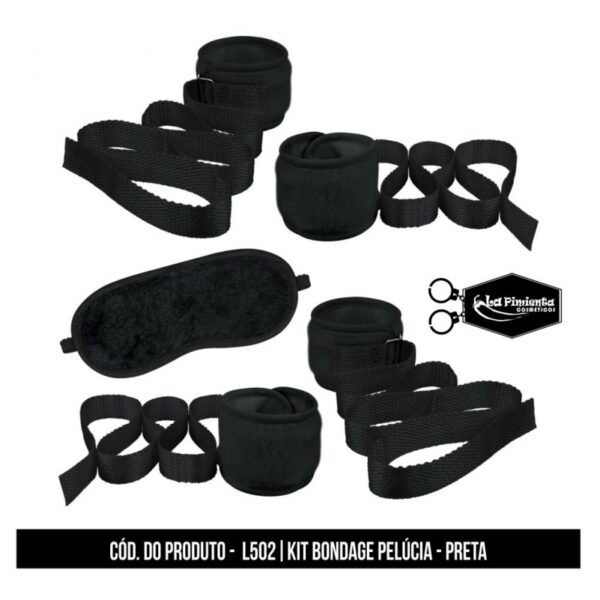 KIT BONDAGE EM PELÚCIA LA PIMIENTA 5 CORES - Imagem 6