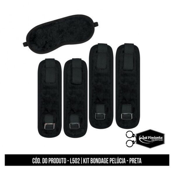 KIT BONDAGE EM PELÚCIA LA PIMIENTA 5 CORES - Imagem 7
