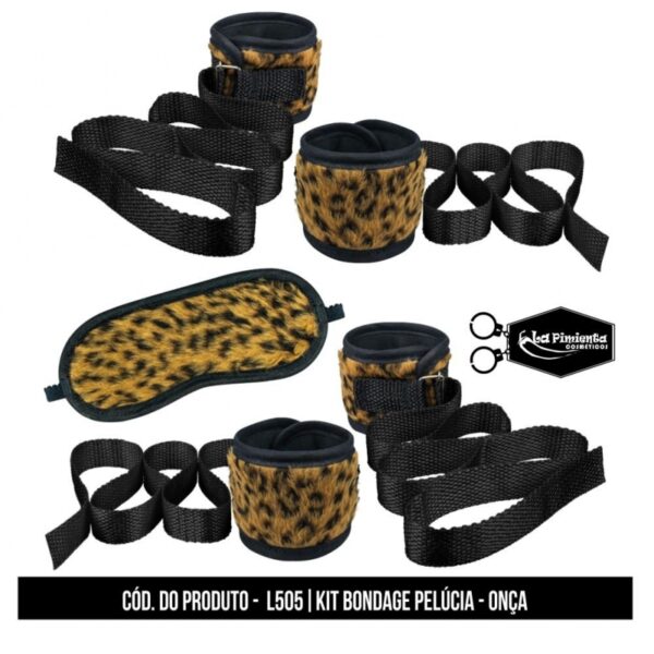 KIT BONDAGE EM PELÚCIA LA PIMIENTA 5 CORES - Imagem 5