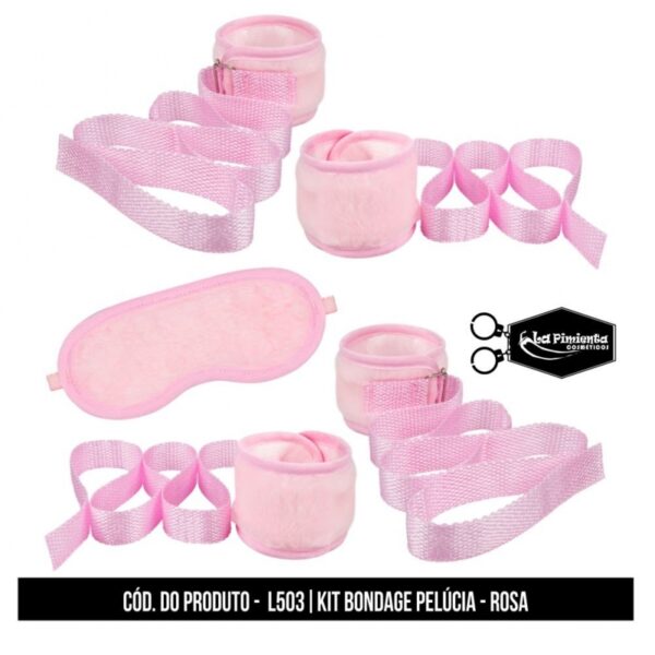 KIT BONDAGE EM PELÚCIA LA PIMIENTA 5 CORES - Imagem 10