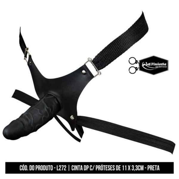 CINTA PENIANA DP COM PRÓTESE LA PIMIENTA PRÓTESE 11CM X 3,3CM PRETA