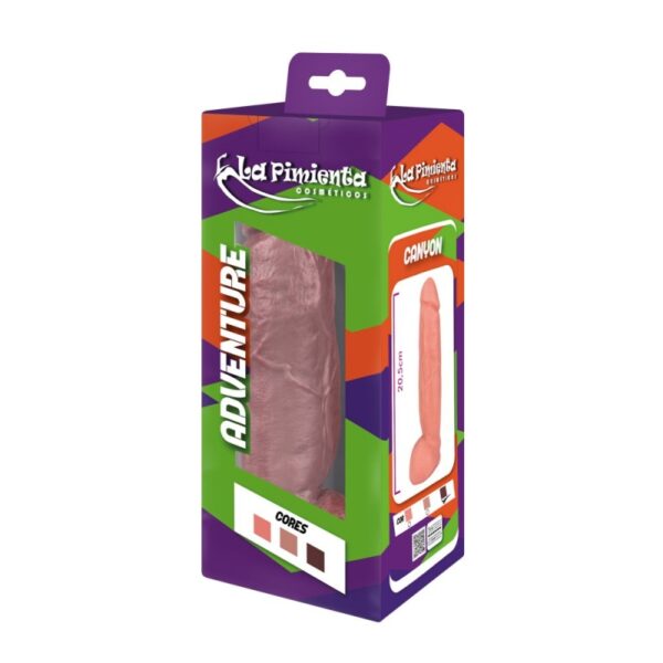 PRÓTESE REALÍSTICA  COM ESCROTO  LA PIMIENTA LINHA ADVENTURE CANYON 20CMX5,5CM - Imagem 5