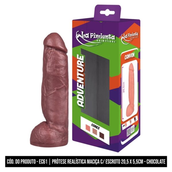 PRÓTESE REALÍSTICA  COM ESCROTO  LA PIMIENTA LINHA ADVENTURE CANYON 20CMX5,5CM - Imagem 2
