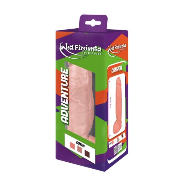 PRÓTESE REALÍSTICA  COM ESCROTO  LA PIMIENTA LINHA ADVENTURE CANYON 20CMX5,5CM - Imagem 6