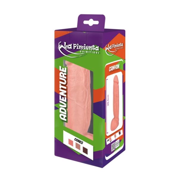 PRÓTESE REALÍSTICA  COM ESCROTO  LA PIMIENTA LINHA ADVENTURE CANYON 20CMX5,5CM - Imagem 4