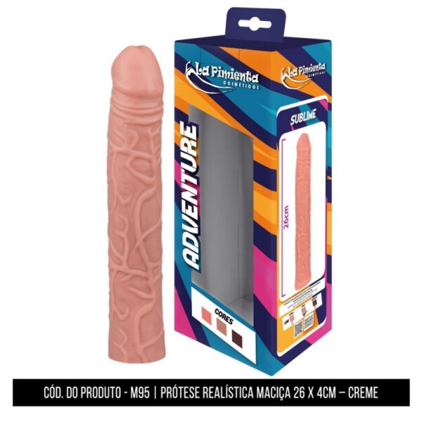 PRÓTESE REALÍSTICA MACIÇA  LA PIMIENTA LINHA ADVENTURE SUBLIME 26CMX4CM - Imagem 4