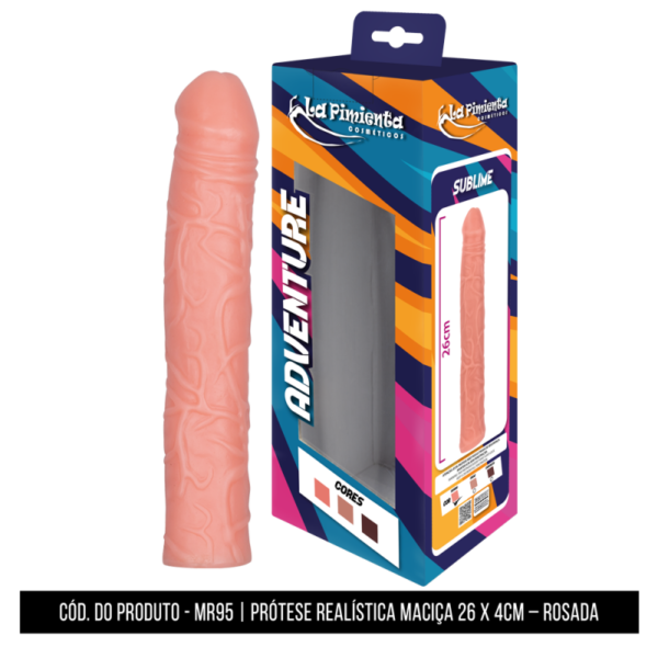 PRÓTESE REALÍSTICA MACIÇA  LA PIMIENTA LINHA ADVENTURE SUBLIME 26CMX4CM - Imagem 8