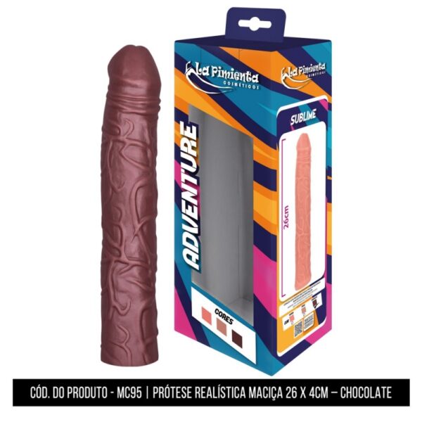 PRÓTESE REALÍSTICA MACIÇA  LA PIMIENTA LINHA ADVENTURE SUBLIME 26CMX4CM - Imagem 5