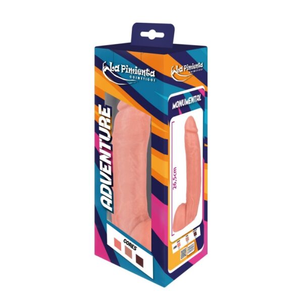 PRÓTESE REALÍSTICA MACIÇA  COM ESCROTO LA PIMIENTA LINHA ADVENTURE MONUMENTAL 26,5CMX6CM - Imagem 8