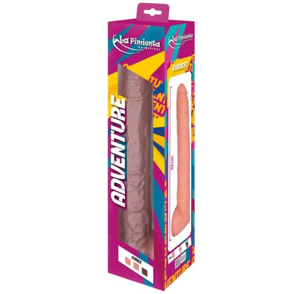 PRÓTESE REALÍSTICA MACIÇA COM ESCROTO LA PIMIENTA LINHA ADVENTURE EVEREST 39CMX6CM - Imagem 4