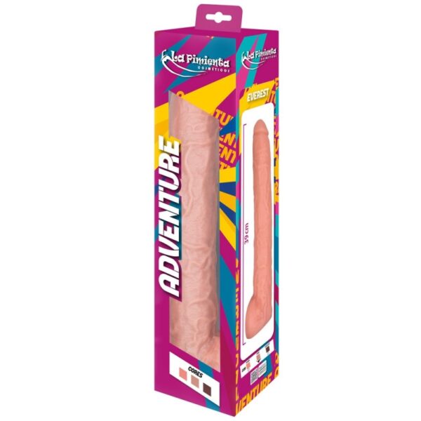 PRÓTESE REALÍSTICA MACIÇA COM ESCROTO LA PIMIENTA LINHA ADVENTURE EVEREST 39CMX6CM - Imagem 3
