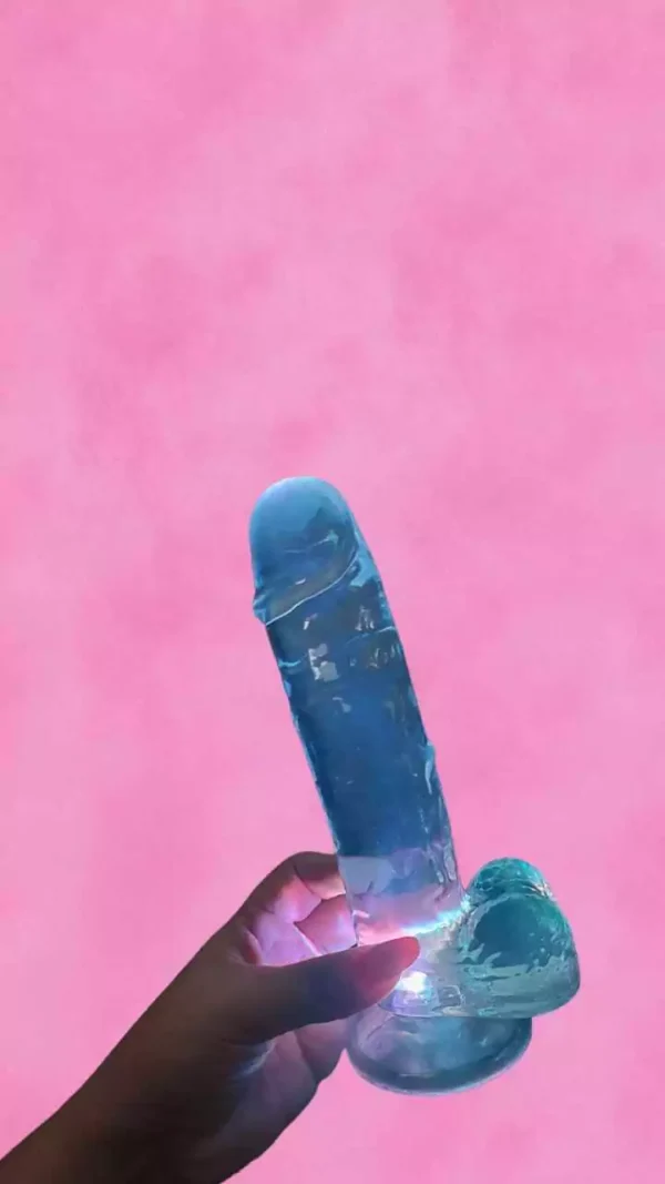 DILDO REALÍSTICO COM LED COLORIDO 18,5CM X 3,6CM SI - Imagem 2