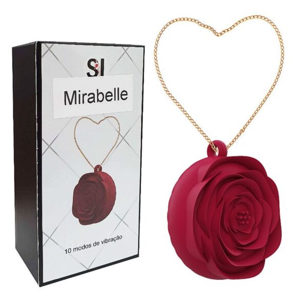 VIBRADOR DE CLITÓRIS ROSA FORMATO DE COLAR MIRABELLE ALWUP SI