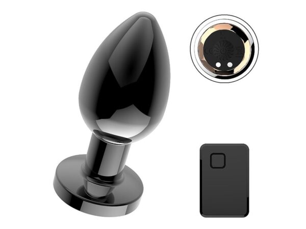 PLUG ANAL COM VIBRADOR E CONTROLE REMOTO TAMANHO M BATERIA RECARREGÁVEL USB 10 MODOS DE VIBRAÇÃO - SI8600 - Imagem 2