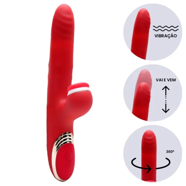 VIBRADOR DE PONTO G E CLITÓRIS BATERIA RECARREGÁVEL USB COM VAI E VEM DE ANEL SI - Image 4