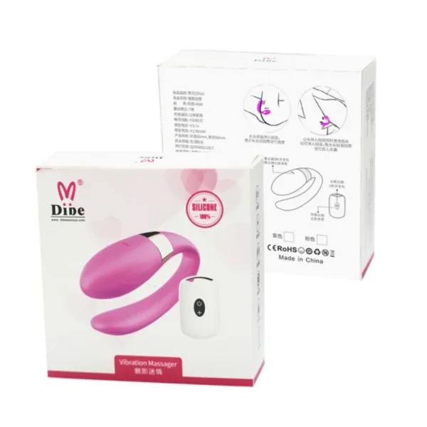 VIBRADOR PARA CASAIS COM CONTROLE REMOTO DIBE SEX MASSAGE CRYPL MISS COLLECTION RECARREGÁVEL USB - Image 3