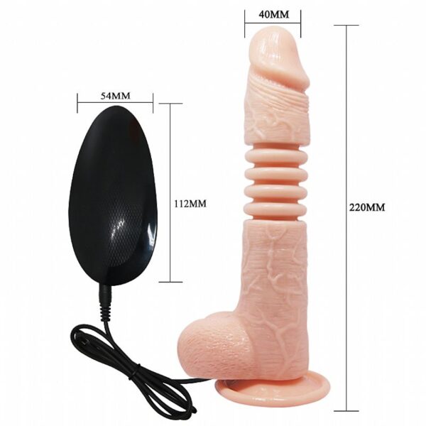 VIBRADOR COM ROTAÇÃO THUNDER UP BAILE SI 24CM X 4,5CM