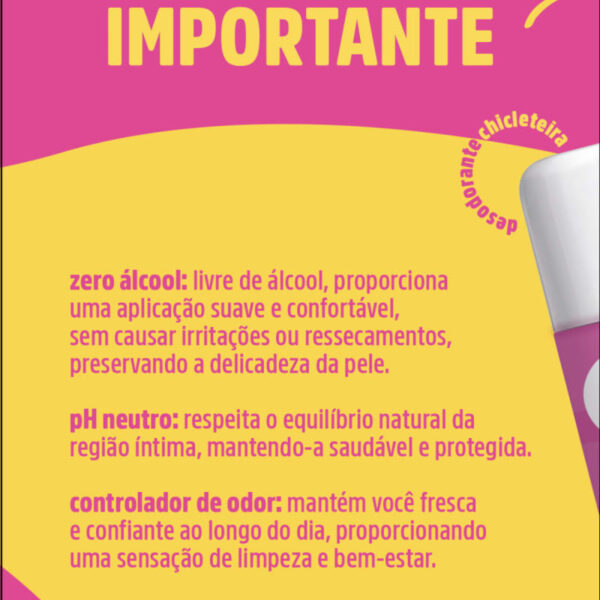 DESODORANTE ÍNTIMO INTT LINHA COLLORS SPRAY 166ML CHICLETEIRA - Imagem 3