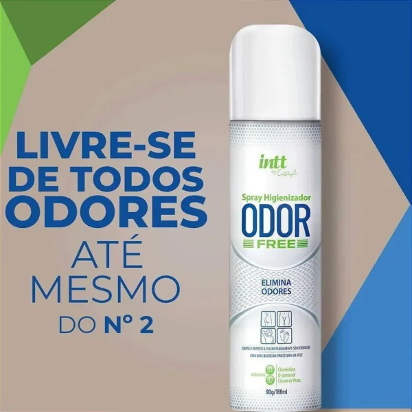 DESODORANTE SPRAY HIGIENIZADOR ELIMINADOR DE ODORES INTT ODOR FREE 166ML - Imagem 5