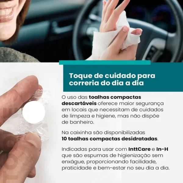 TOALHAS COMPACTAS HIGIÊNICAS INTT 10UN - Imagem 7