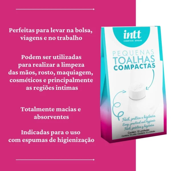 TOALHAS COMPACTAS HIGIÊNICAS INTT 10UN - Imagem 8