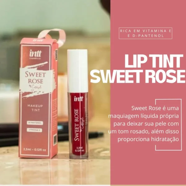 MAQUIAGEM LÍGUIDA MAKEUP LIP TINT INTT SWEET ROSE BY CASTROPIL 3,5ML - Imagem 9