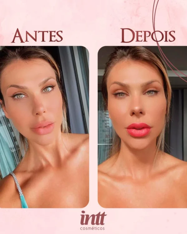 MAQUIAGEM LÍGUIDA MAKEUP LIP TINT INTT SWEET ROSE BY CASTROPIL 3,5ML - Imagem 3
