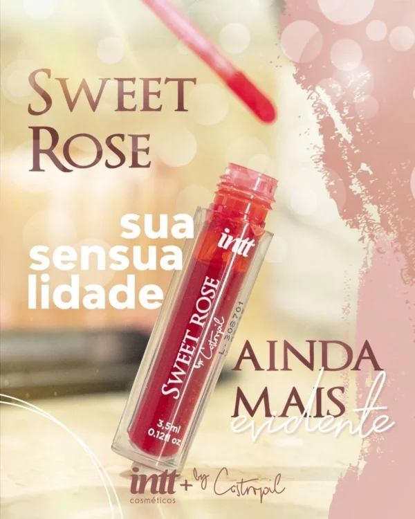 MAQUIAGEM LÍGUIDA MAKEUP LIP TINT INTT SWEET ROSE BY CASTROPIL 3,5ML