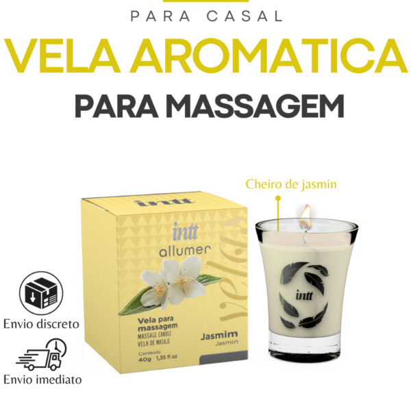 VELA AROMÁTICA AFRODISÍACA INTT ALLUMER 40G 3 AROMAS