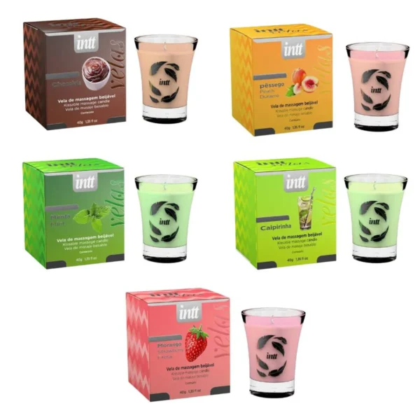 VELA BEIJÁVEL PARA MASSAGEM INTT 40G 5 AROMAS - Imagem 7