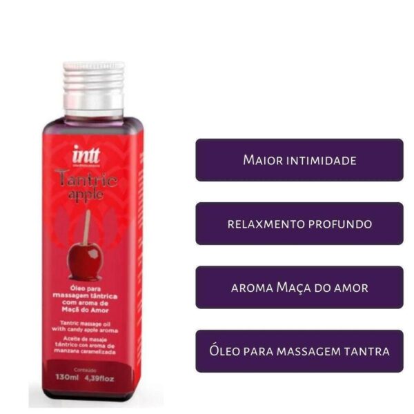 ÓLEO DE MASSAGEM TÂNTRICA INTT TANTRIC APPLE MAÇÃ DO AMOR 130ML - Imagem 4